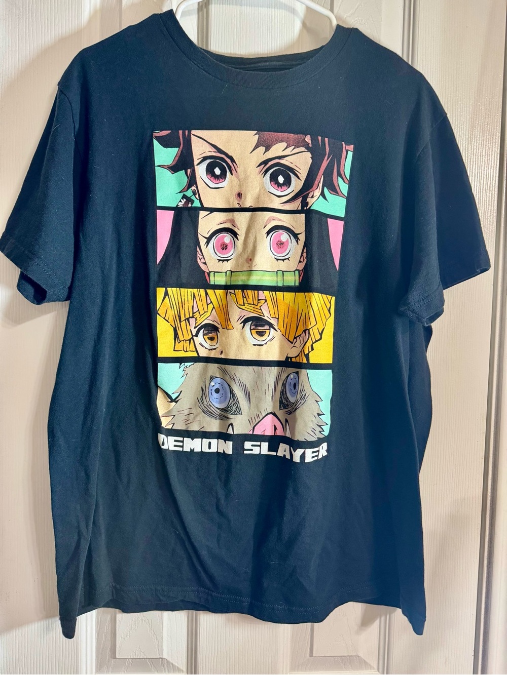 Black Graphic Anime Panel Short Sleeve Tee